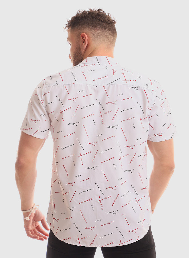 Arrow Pattern Shirts Arrows Short Sleeves Buttoned Shirt