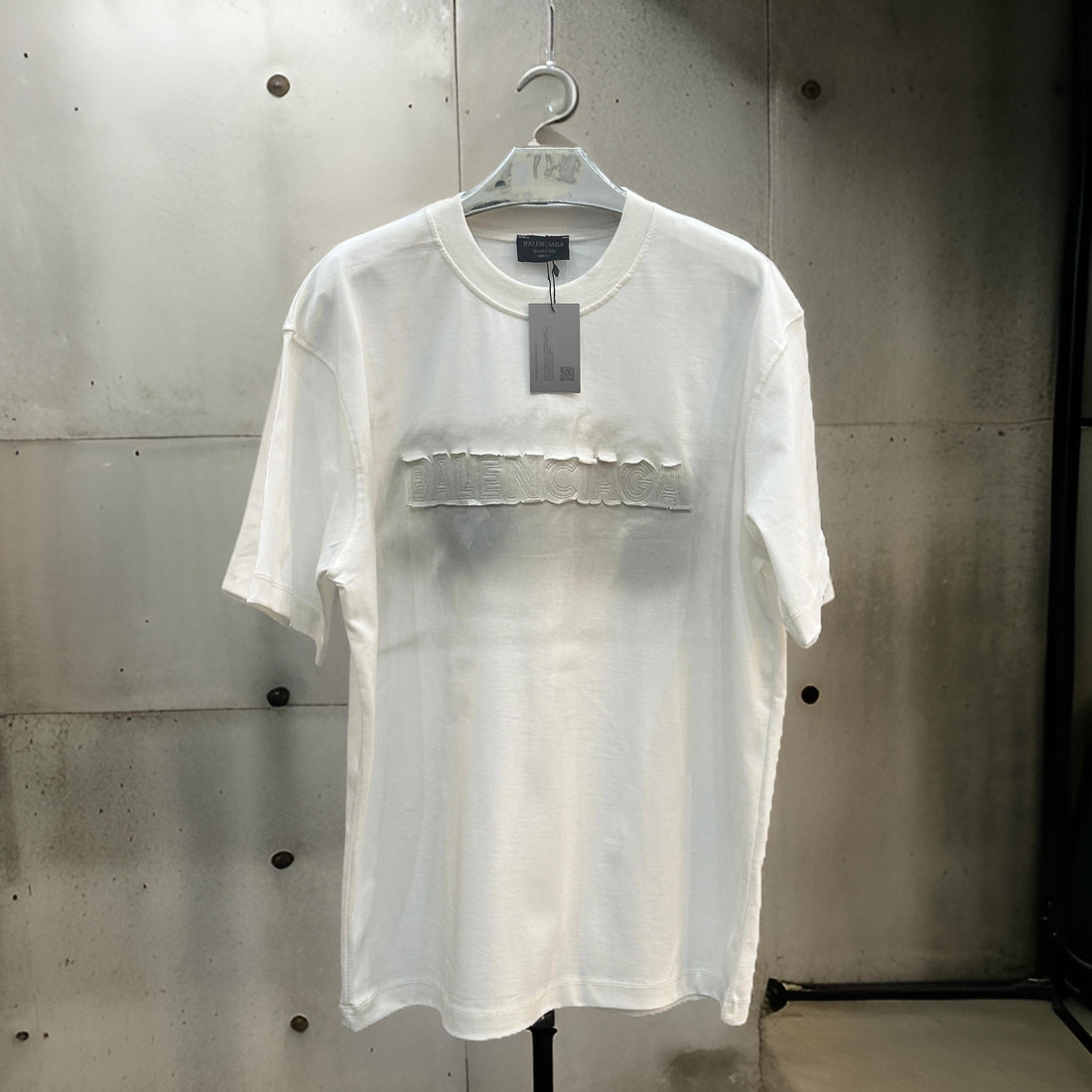 "BALENCIAGA"Comfy Printed White T-Shirt