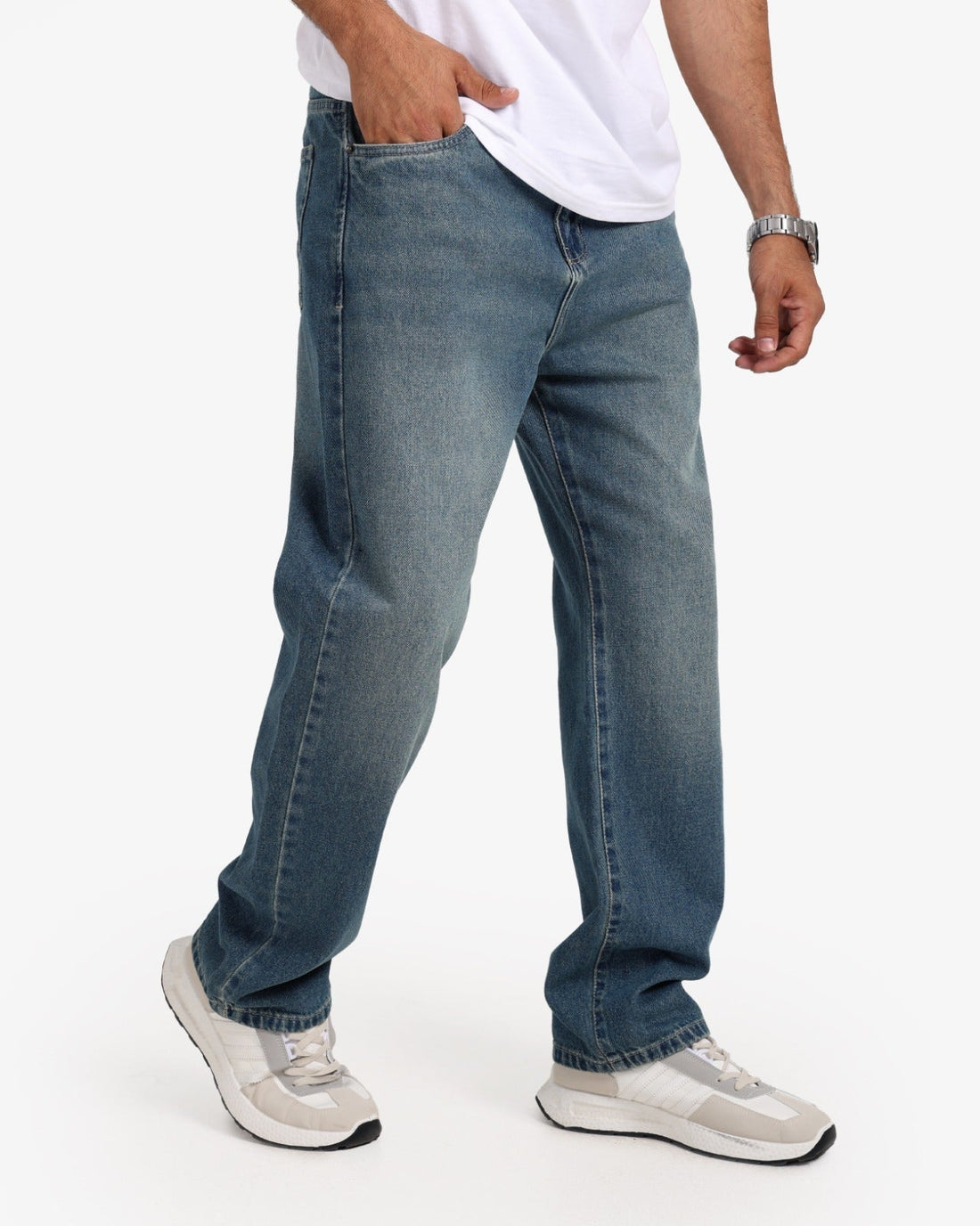 Men's Wide Leg Jeans – Dark Blue