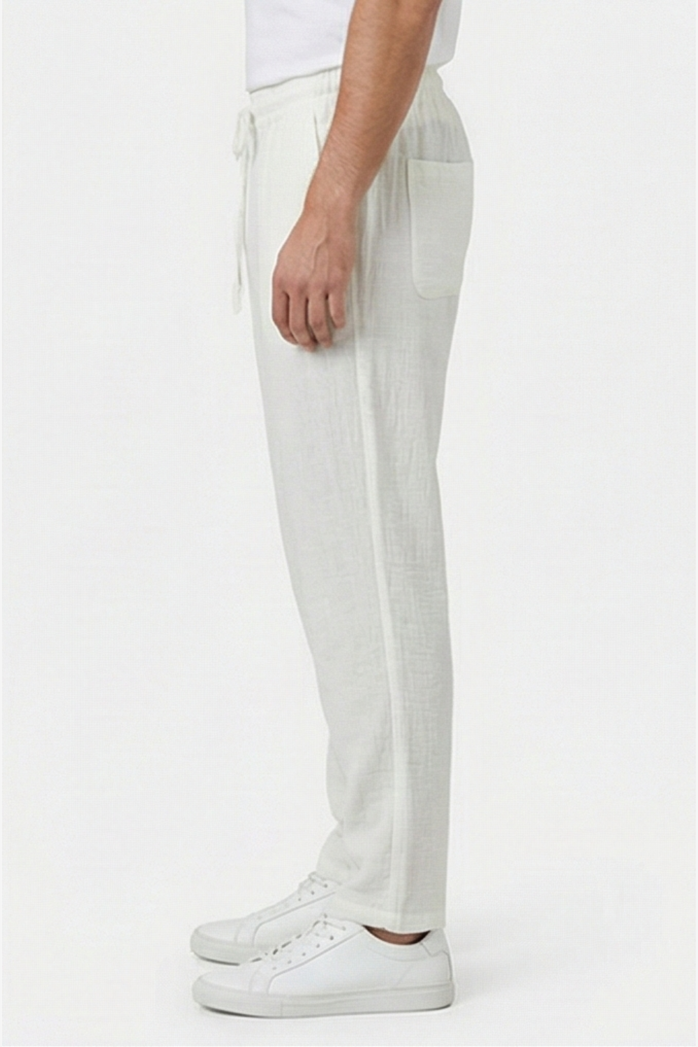 Men’s Linen Pants Designed with a relaxed fit – White