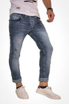 jeans -Casual Dirty Denim Jeans Pant Jeans Blue