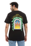 Casablanca Chest & Back Print Over Black Tee