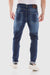 Front Scratch Wah Out Casual Jeans - Dark Blue