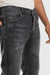 Front Wash With Splatter Colors Heather Black Jeans