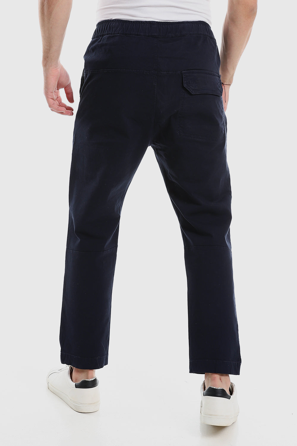 Five Pockets Elastic Waist Gabardine Pants