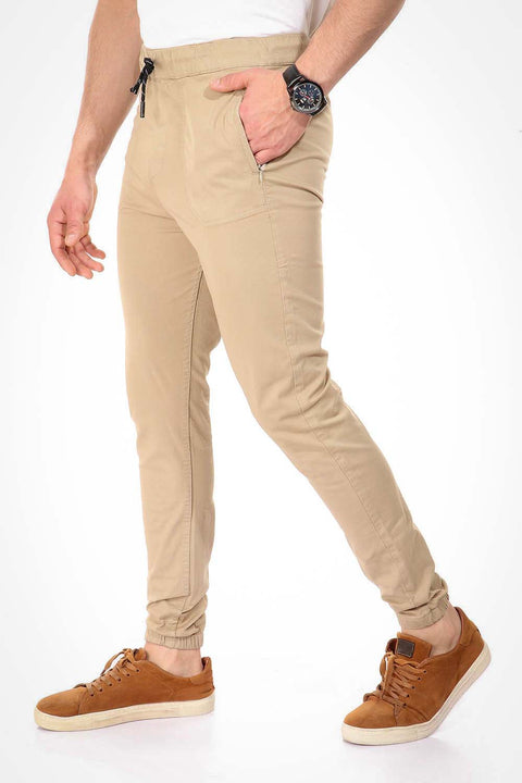 jebarden -Side Zipped Pockets Dark Pants