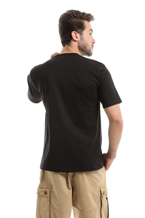 Patched Chest Slip On T-Shirt
