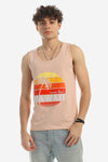 "Hawaii" Front Printing Summer Tank Top - Nude