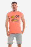 "Almost Paradise" Printed Tank Top - Coral