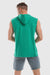 Front Printing Hooded Tank Top - Green