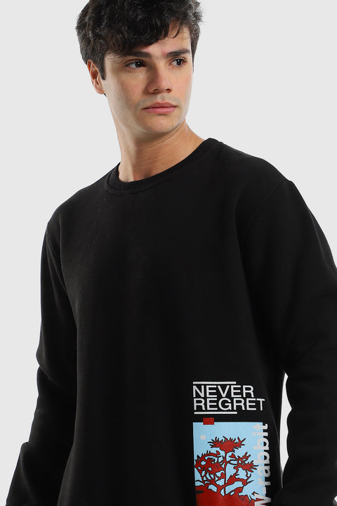 Low Left Side "Never Regret" Sweatshirt