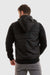 Front Zipper Hooded Neck Black Puffer Jacket