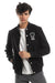 Love "R" Stitching Allover Heather Grey Baseball Jacket With Side Pockets