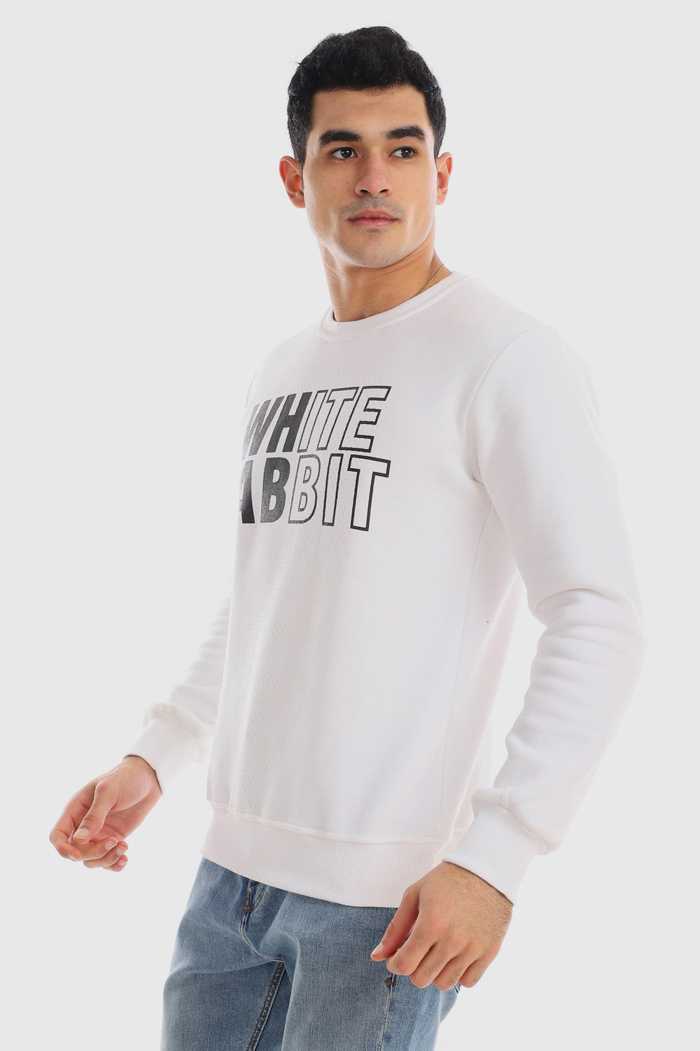 Stitched Side Neck Heather  Sweatshirt