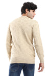 Knitted Pullover With Ribbed Hem – Beige