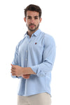 Front Buttoned Down Textured Grey Men Shirt