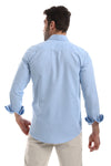 Front Buttoned Down Textured Grey Men Shirt