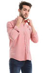 Accent Plain Buttoned Down Long Sleeves Shirt