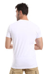 Vintage CD Printed Casual Round Neck Tee - Cashmere