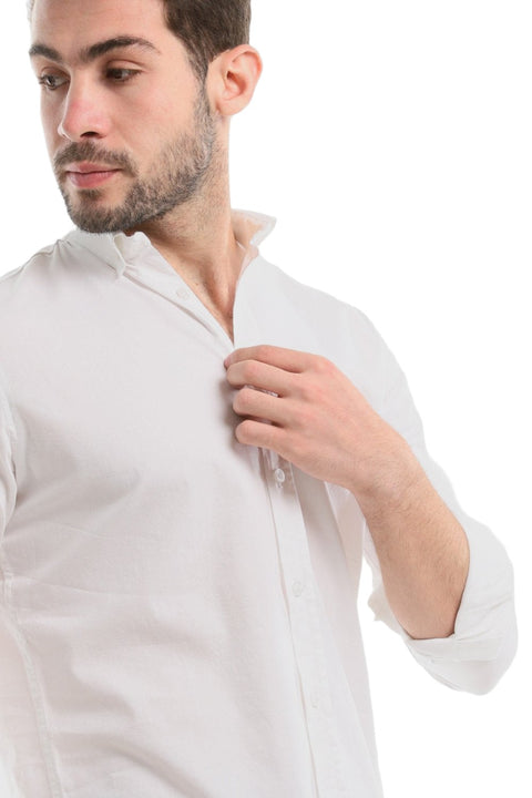 Plain Buttoned Down Long Sleeves Shirt