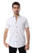 Self Pattern Buttons Down Closure Shirt - White
