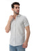 White & Grey Awning Strip Pattern Shirt