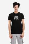 Black Stitched "WR" Over White Slip On Tee