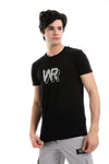 Black Stitched "WR" Over White Slip On Tee