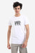 Black Stitched "WR" Over White Slip On Tee