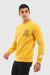 Side Printed Pique Slip On Sweatshirt - Mustard