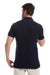 Side Stitched Patch Cotton Polo Shirt - Black