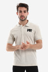 Side Printed "WR" Classic Polo Shirt – Grey