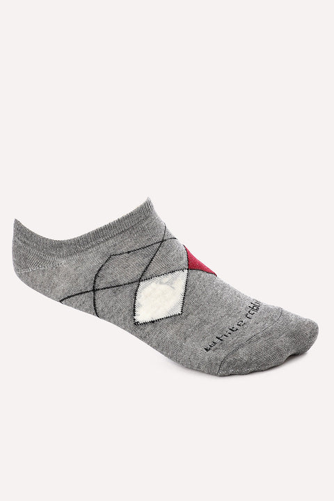 Ankle Socks With Argyle Pattern