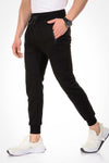 sweatpants -Zipped Pockets Slip On Sweatpants With Hem - Black