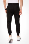 sweatpants -Zipped Pockets Slip On Sweatpants With Hem - Black