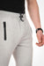 Zipped Pockets Slip On Sweatpants With Hem - Heather Grey