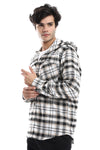 Introducing our Buttoned Plaid Hooded Shirt, a perfect blend of classic plaid patterns and modern style.