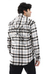 Introducing our Buttoned Plaid Hooded Shirt, a perfect blend of classic plaid patterns and modern style.