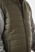 Waterproof Adjustable Hooded Buffer Jacket With Cotton Sleeves - Olive