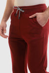 Stylish Casual Sweatpants - Burgundy