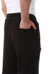 Elastic Waist With Drawstring With Sweatpants - Black