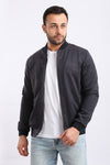 Plain Jacket With Side Pockets - navy