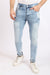Cotton Slim Fit Solid Jeans - Wash Navy Blue