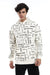 The prominent brand name print on the sweatshirt serves as a statement piece