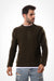 Knitted Acrylic Round Neck Pullover – Olive