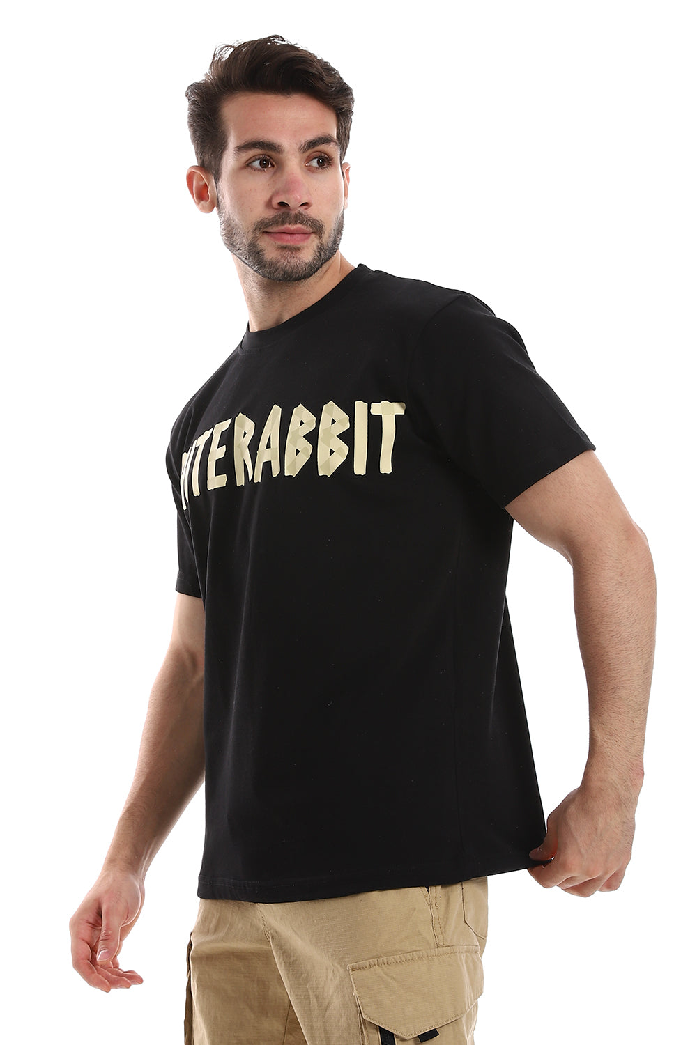 Tapped Like "White Rabbit" Printed Beige Tee