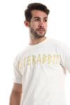 Tapped Like "White Rabbit" Printed Beige Tee