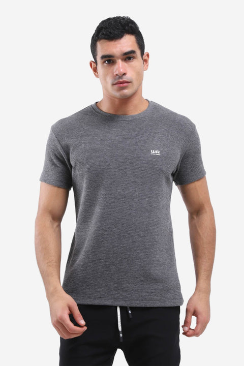 Regular Fit Horizontal Ribbed T-Shirt