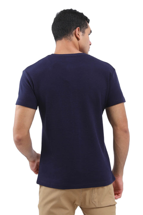 Regular Fit Horizontal Ribbed T-Shirt
