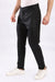 Slub Pattern Classic Chino Pants – Black
